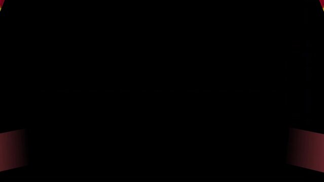 Spotlighted grenada flag curtain opens with transparent background, video with alpha channel