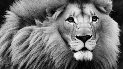 Black and White Lion #1
