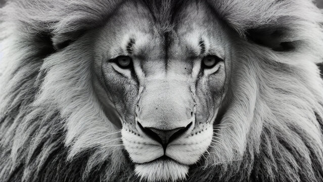 Black and White Lion #2