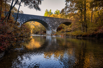 Blue Ridge parkway bridge by river