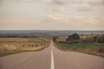 Fototapeta na wymiar a road running through the countryside