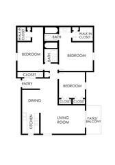 Floor plan 2d. Black white floor plan. Floorplan. Blueprint. Plan for real estate. Home plan.