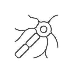 Nerve cell line outline icon