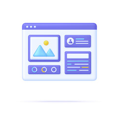 3D Browser window design. Can be used for many purposes.