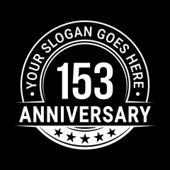 153 years anniversary logo design template. Vector illustration