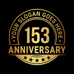 153 years anniversary logo design template. Vector illustration