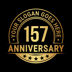 157 years anniversary logo design template. Vector illustration