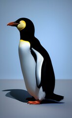 Obraz premium Drawing of a penguin. Antarctica. Antarctic animal.
