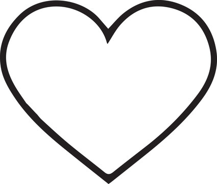 Heart, Symbol of Love and Valentine's Day. Icon Isolated 