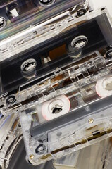 Cassette tapes in bright daylight
