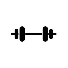 black weight lifting flat icon vector design on a white background