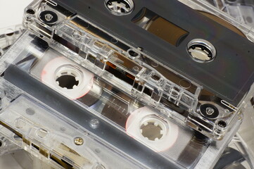 Cassette tapes in bright daylight - obrazy, fototapety, plakaty