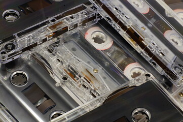 Cassette tapes in bright daylight