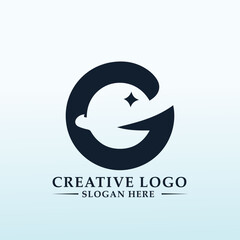 financial logo GALAXY letter G vector