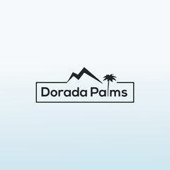 Palm trees real estate logo
