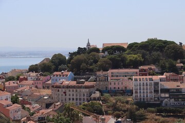 view of the city of Lisbon in Portugal 