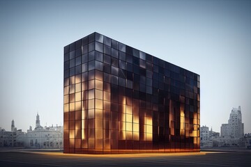 Obraz premium Office building at sunset