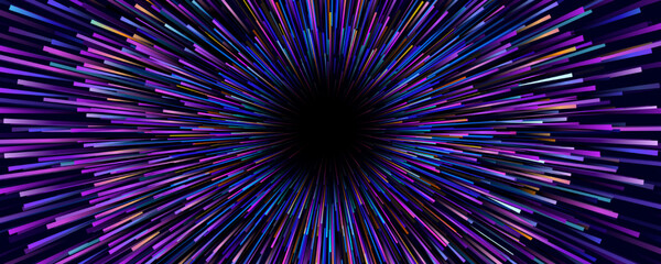 Fototapeta premium Abstract Starburst dynamic motion lines circular geometric background.