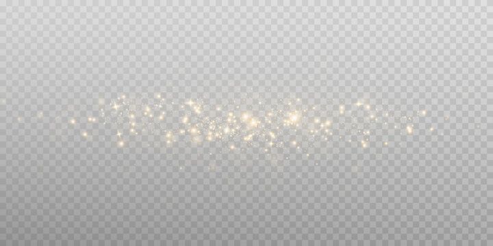 Golden Dust Light Png. Bokeh Light Lights Effect Background. Christmas Glowing Dust Background Christmas Glowing Light Bokeh Confetti And Sparkle Overlay Texture For Your Design.