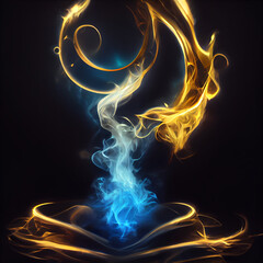 ancient golden soul flame