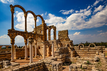 Lebanon. Anjar (UNESCO World Heritage Site), the Ummayad city. The Grand Palace (partially rebuilt)
