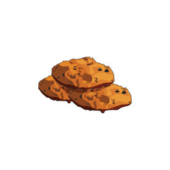 Bakery pastry cartoon vector illustration isolated