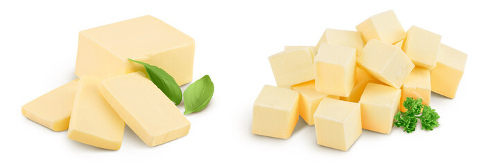 butter isolated on white background with full depth of field