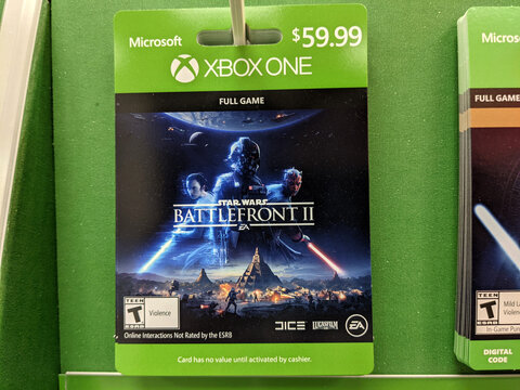 Xbox One Star Wars Battlefront II by EA Full Game Digital Code Stock Photo  | Adobe Stock