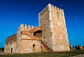 Fototapeta na wymiar Ozama Fortress in Historic Center of Santo Domingo, Dominican Republic