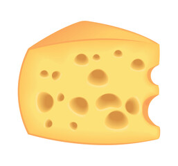 cheese gouda realistic icon
