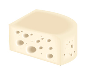 cheese isolated icon realistic