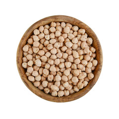 Dry raw organic chickpeas