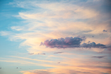 dramatic colorful sunset clouds