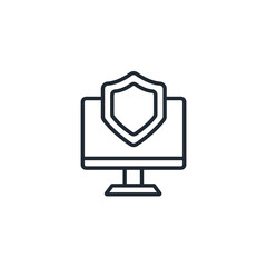 computer security icons  symbol vector elements for infographic web