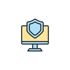 computer security icons  symbol vector elements for infographic web