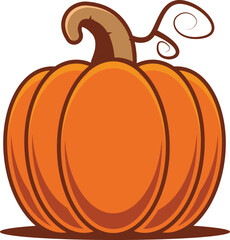 Spooky vector lantern Pumpkin happy Halloween illustration, Cute evil horror character. jack o lantern