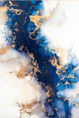 Marble ink abstract art from exquisite original painting for abstract background . Painting was...