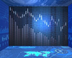 Abstract illustration with charts and graphs