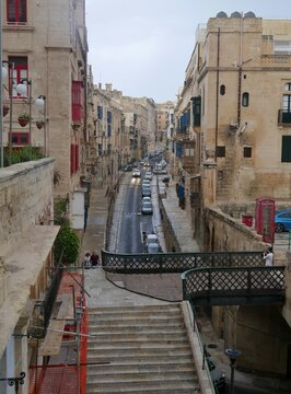 Stra&szlig;e durch Valletta auf Malta