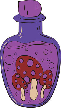 recommend clip art: Cartoon Halloween Potion Bottle Illustration Art