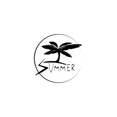 coconut tree icon image illustration vector design beach scenery symbol