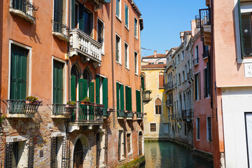 Traditional canals in the Italian city of Venice