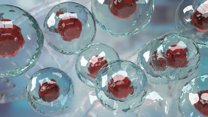 The cell image for sci or education concept 3d rendering.