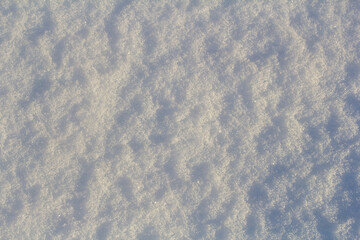 White snow background closeup