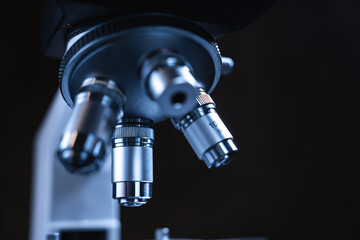 professional scientific equipment microscope for medicine scientist using in biotechnology science...