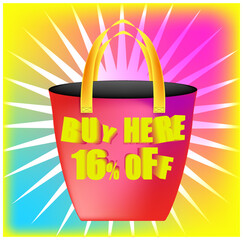 16 PERCENT DISCOUNT FOR SALES AND RETAIL PROMOTION