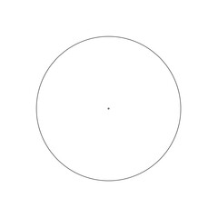 Perfectly even circle in a black circuit with a center