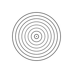 Circle divided into 5 parts with lines inside a black circuit