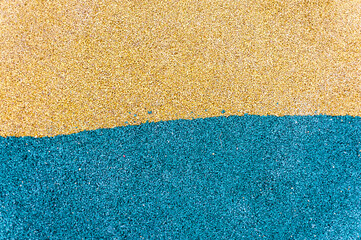 Color modular rubber coating on the playground