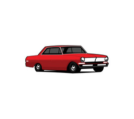 Obraz premium american muscle car logo vector